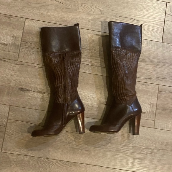 Dolce & Gabana Brown Tall Boots Sz 37
